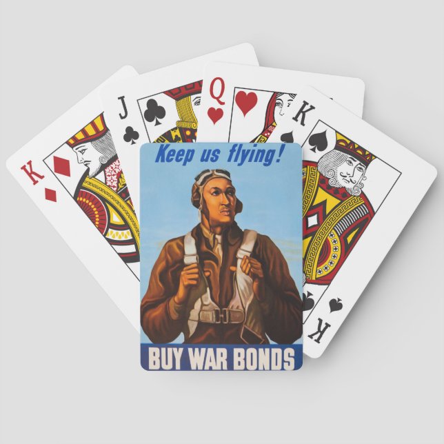 Afroamerikanska flygare Jaktpiloter från andra vär Casinokort (Baksidan)