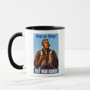 Afroamerikanska flygare stridspiloter från WW2 Mugg