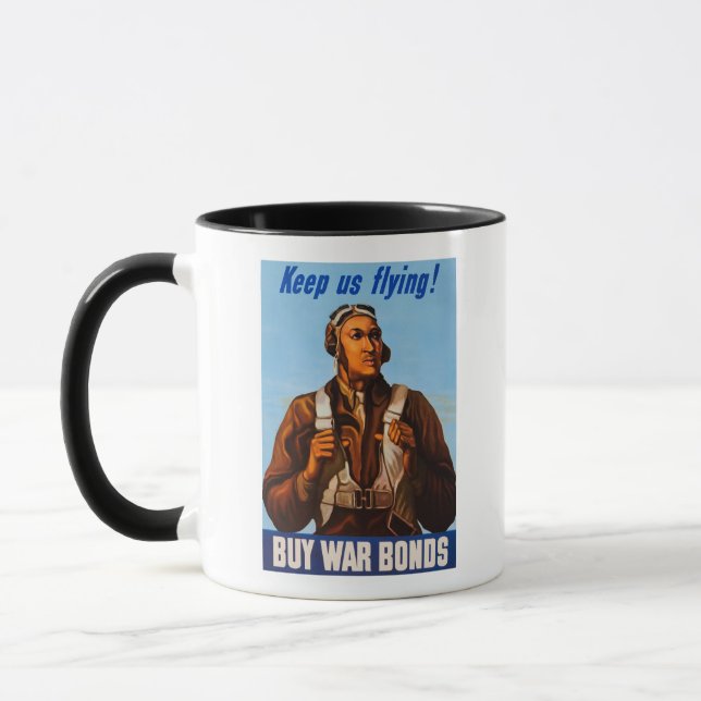 Afroamerikanska flygare stridspiloter från WW2  Mugg (Vänster)