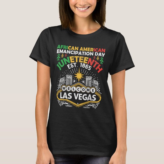 Afroamerikanska frigörelsedagen Juneteenth 1865 T Shirt (Framsida)