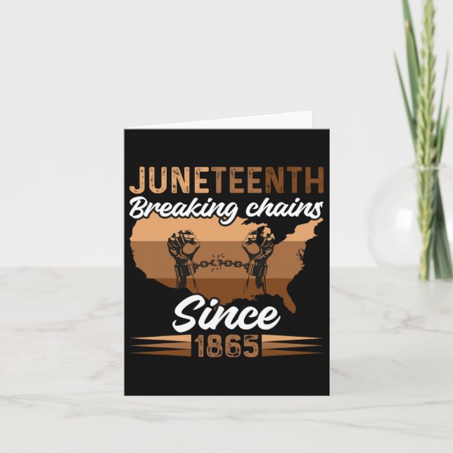 Afroamerikanska Juneteenth 1865 Kort (Framsida)