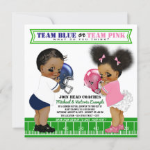 Afroamerikanska könsrevelationsfestinladningar