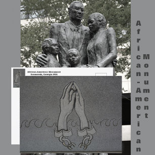 Afroamerikanska monumentet Savannah Georgia Vykort