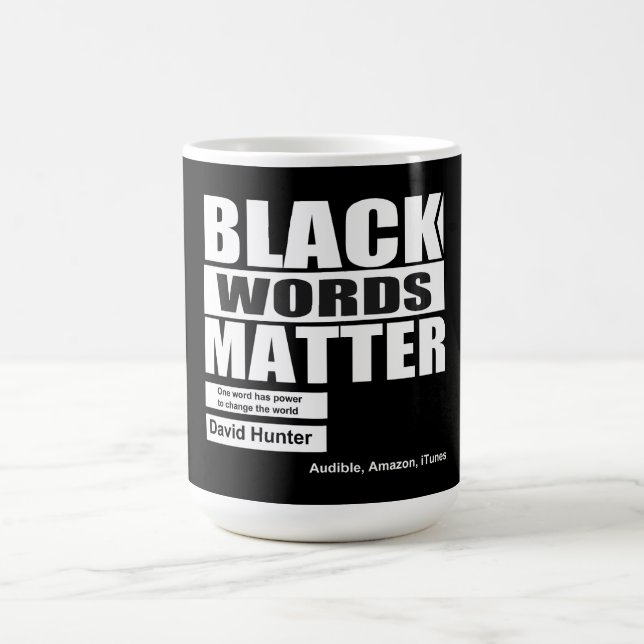 Afroamerikanska svarta ord betyder något kaffemugg (Center)