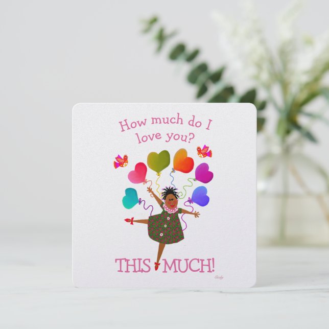 Afroamerikanskt flickkort kort (Stående Fram)