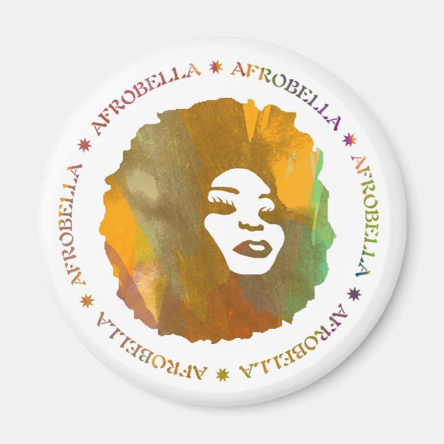 Afrobella Bildelock Magnet (Framsidan)