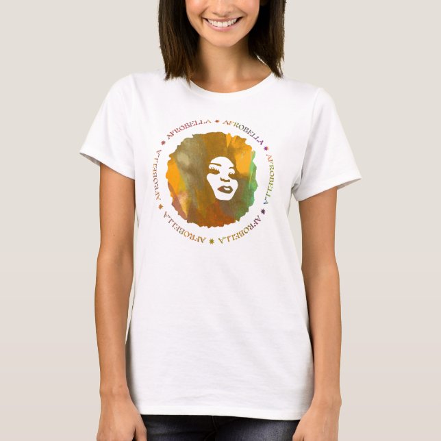 Afrobella Large Logotyp Ringer 2 - Anpassad Tee (Framsida)