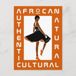 AFRoCA är Afro plus Afrika Vacker Svart Kvinna Vykort