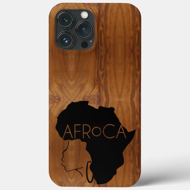 AFRoCA FEMALE Afro plus Afrika Wood Grain-utseende (Baksida)