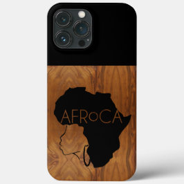 AFRoCA FEMALE Afro plus Afrika Wood Grain-utseende