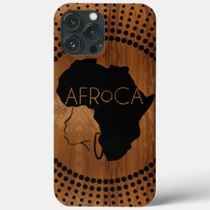 AFRoCA FEMALE Afro plus Afrika Wood Grain-utseende