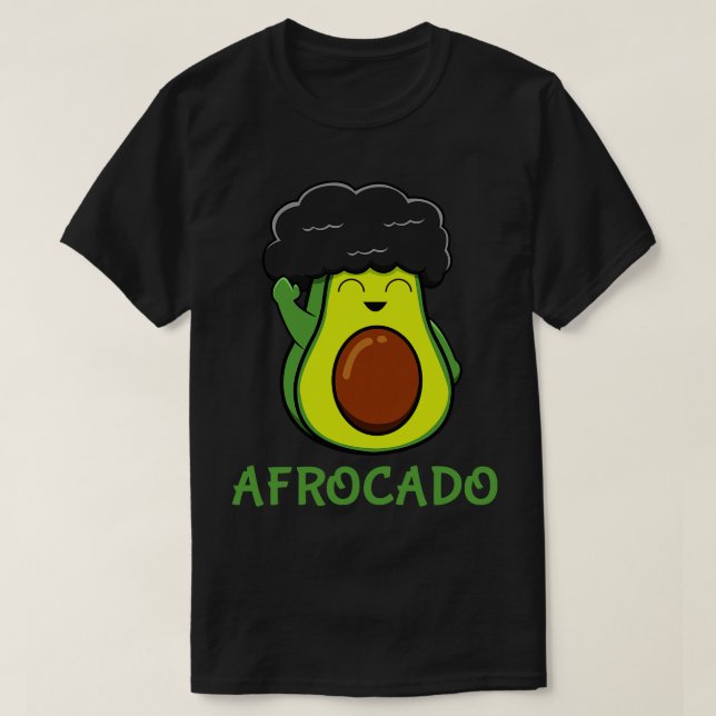 Afrocado Funny Avocado Afro Guacamole T Shirt (Design framsida)