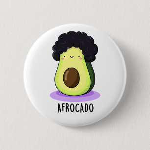 Afrocado Funny Avocado med Afro Pun Knapp