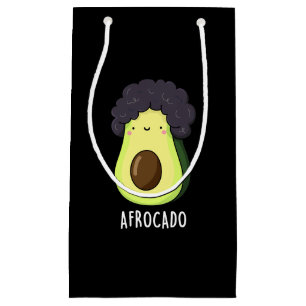 Afrocado Funny Avocado med Afro Pun Mörk BG