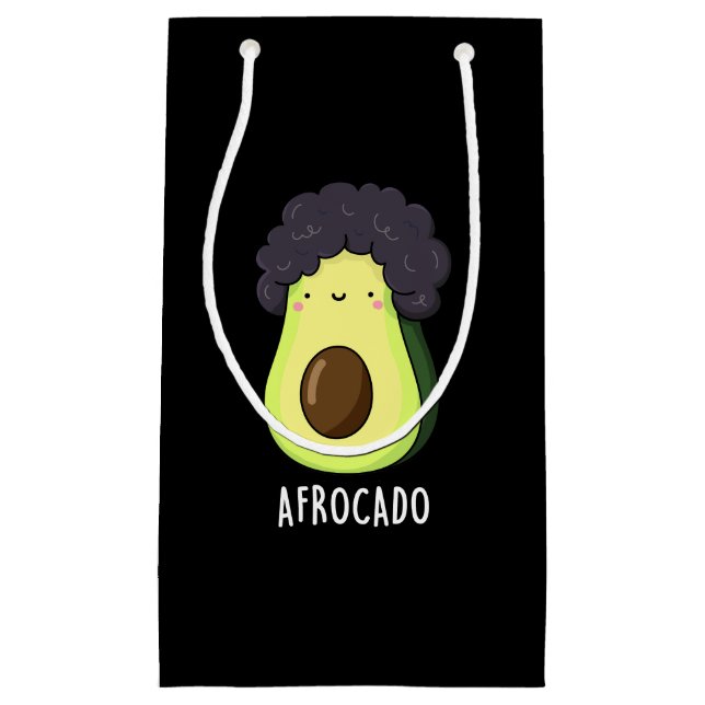 Afrocado Funny Avocado med Afro Pun Mörk BG (Framsidan)