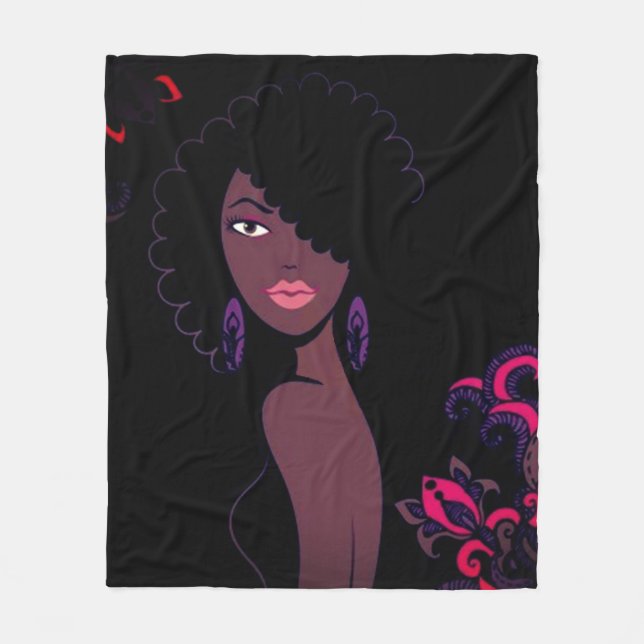 Afrocentric Beauty Blanket Fleecefilt (Framsidan)