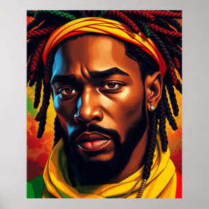 Afrocentric Bro African Manar Melanin Bruh Black P Poster