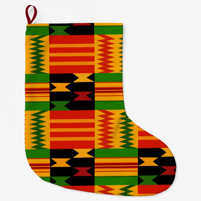 Afrocentric Christmas Stocking Stor Julstrumpa (Framsidan)