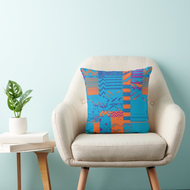 Afrocentric Geometric Print Throw Pillow Kudde (Skapare uppladdad)