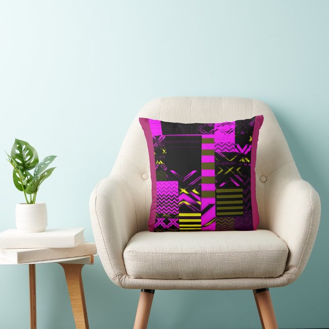 Afrocentric Geometric Print Throw Pillow Kudde (Skapare uppladdad)
