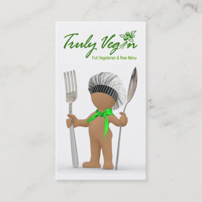 Afrocentric "kall kock": Catering för Visitkort (Framsida)