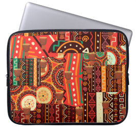 Afrocentric Kente Jigszle Puzzle Laptop Fodral