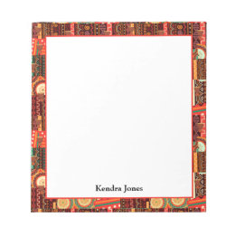 Afrocentric Kente Tribal Mönster Anteckningsblock