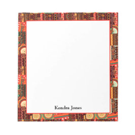 Afrocentric Kente Tribal Mönster Anteckningsblock