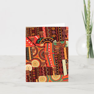 Afrocentric Kente Tribal Mönster bjudande Inbjudan