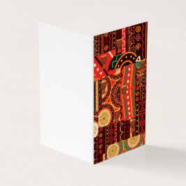 Afrocentric Kente Tribal Mönster Card Kort