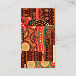 Afrocentric Kente Tribal Mönster Card Visitkort