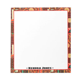 Afrocentric Kente Tribal Mönster Notes Anteckningsblock