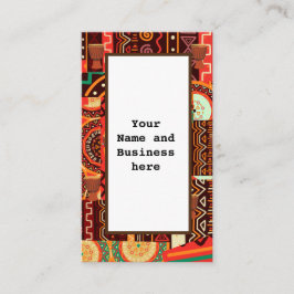 Afrocentric Kente Tribal Mönster Visitkort