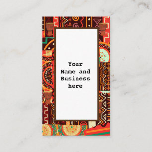 Afrocentric Kente Tribal Mönster Visitkort