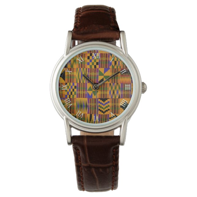 Afrocentric Kente Wristwatch Armbandsur (Framsida)