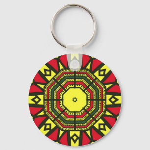 Afrocentric Mandala Nyckelring