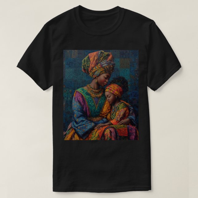 "Afrocentric Mor och Child T-Shirt - African He (Design framsida)