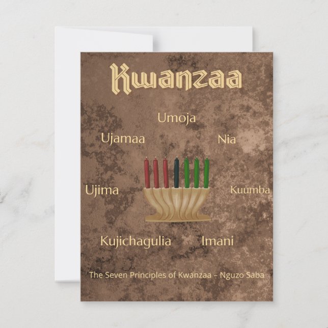 Afrocentric Pan African Kwanzaa Party  Julkort (Framsida)