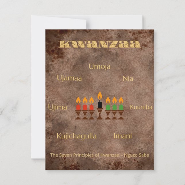 Afrocentric Pan African Kwanzaa Party Julkort (Framsida)