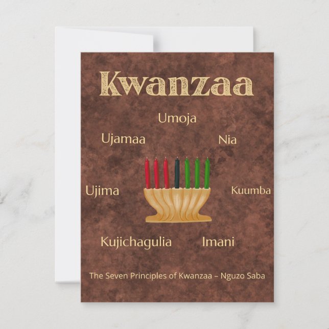 Afrocentric Pan African Kwanzaa Party Julkort (Framsida)