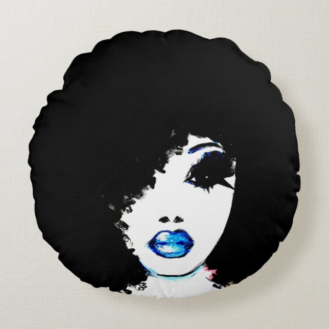 Afrocentric Pillow Rund Kudde (Framsidan)