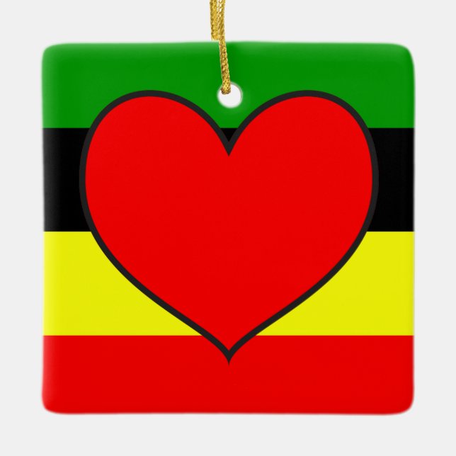 Afrocentric Rand Julgransprydnad Keramik (Framsida)