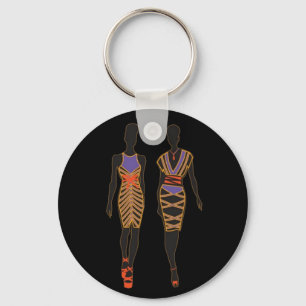Afrocentric Silhouette-nyckelkedja Nyckelring
