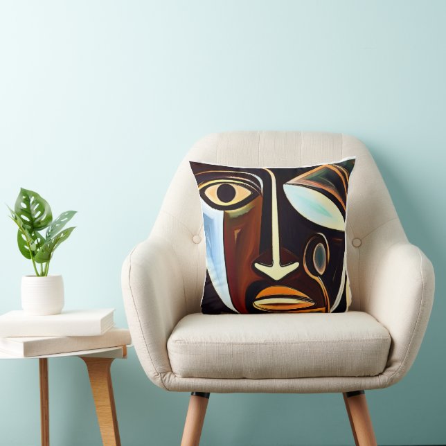 Afrocentrisk Abstrakt Art Kudde (Stol)