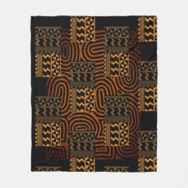 Afrocentrisk geometrisk fleecefilt