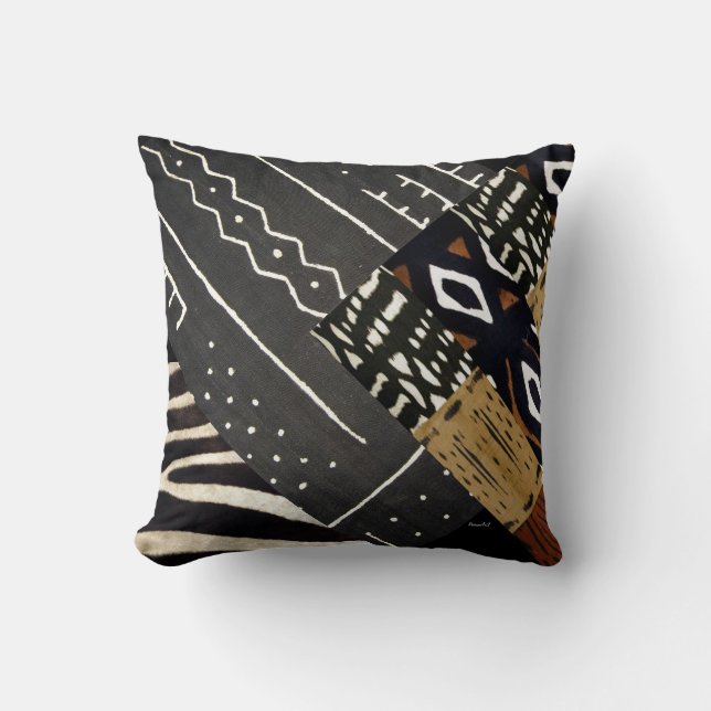 Afrocentrisk geometrisk kudde (Framsida)