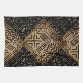 Afrocentrisk rustik patina  kökshandduk