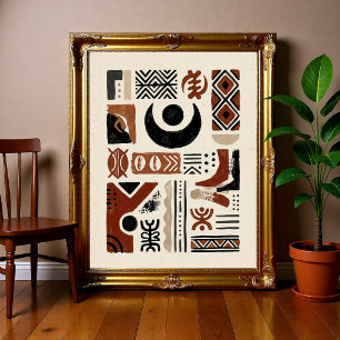 Afrocentrisk tribal abstrakt poster
