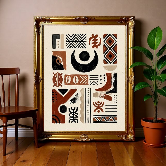 Afrocentrisk tribal abstrakt  poster (Skapare uppladdad)
