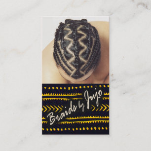 Afrocentriska Braids - African Cornrows Hair Styli Visitkort